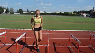 Hurdle training one step drills hurdle drills [upl. by Mcgaw]