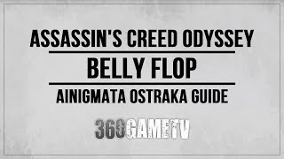 Assassins Creed Odyssey Belly Flop Ainigmata Ostraka Location  Solution Achaia [upl. by Iren]