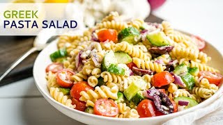 Greek Pasta Salad YouTube Final [upl. by Ainecey]