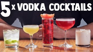 5 x Easy Vodka Cocktails part 1 [upl. by Sanferd]