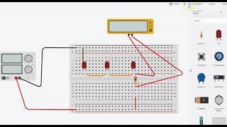 Measuring Resistance with Multimeter in Tinkercad [upl. by Chadd]