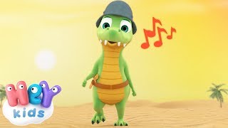 The Crocodile Song for kids  more nursery rhymes by HeyKids [upl. by Assener964]