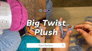 Reviewing Big Twist Plush Yarn [upl. by Garrard]