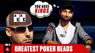 Daniel Negreanu Can Read Minds  TOP 5 POKER READS ♠️ Poker Top 5 ♠️ PokerStars [upl. by Tullius661]