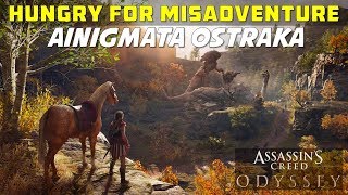 Hungry for misadventure  Lemnos  Ainigmata Ostraka Puzzle Location and Solution  AC ODYSSEY [upl. by Ynitsed]