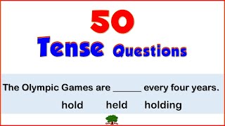 Tenses Quiz  50 Questions  Choose the Correct Verb Forms [upl. by Ollayos148]