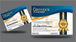 CorelDraw Tutorial  How To Design Certificate in CorelDraw X7  Full beginners Tutorial [upl. by Thornburg]