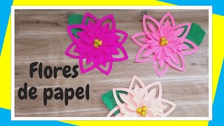 Flores de papel Faciles y rápidas en menos de 5 minutos [upl. by Cut909]