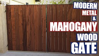 Modern Metal Gate With Mahogany Wood  JIMBOS GARAGE [upl. by Amelie92]