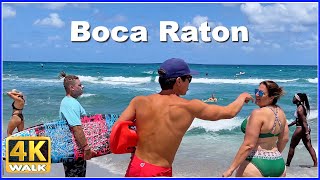 【4K】WALK Boca RATON Beach FLORIDA 4k video USA Travel vlog [upl. by Nierman]