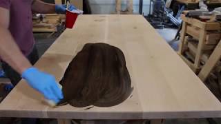 How I apply Rubio Monocoat Oil Plus 2C Black to a QS white oak table [upl. by Thrasher]