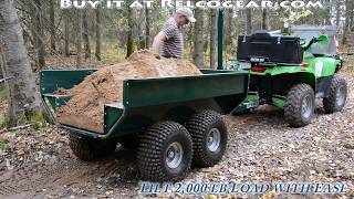 MUTS ATV Dump Trailer   Heavy Duty  2000 lb Capacity  Tandem Axle  Walking Beam [upl. by Sybila]