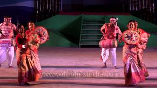 Bihu dance with Jaapi  headgear [upl. by Atims]