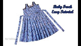 baby frock cutting and stitching tamil  simple cotton frock cutting and stitching  2yrs baby frock [upl. by Kaila]