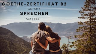 GoetheZertifikat B2  Sprechen Teil 1 Beispiel  Thema Partnersuche [upl. by Noivart]