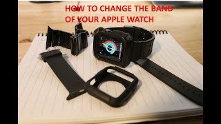 How to Change the Apple Watch Band Series 1 2 3 and 4 [upl. by Harlen]