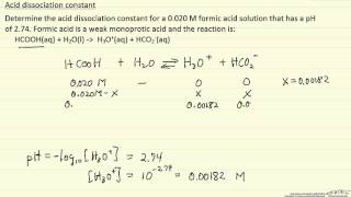 Acid Dissociation Constant Example [upl. by Afrikah461]