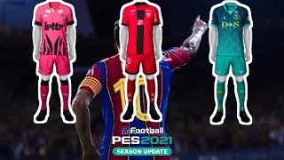 Melhores uniformes do pes 2021 mobile part 1  PES 2021 [upl. by Jandy]