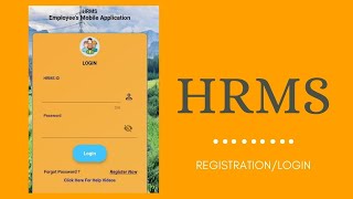 HRMS registrationlogin [upl. by Phillie]