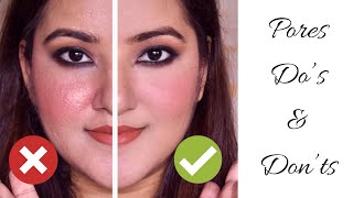 Pores Do’s and Donts  Makeup Tips For Prominent Pores amp Textured Skin [upl. by Joel662]