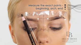 Deluxe Brows® Microblading Tutorial Sticky Ruler [upl. by Anthe36]