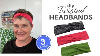 DIY TWITSTED HEADBANDS  3 EasyToMake Styles [upl. by Brietta]