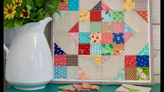 Sew Your Stash Series 1  16quot Scrappy Crossroads Quilt Block Tutorial [upl. by Lidstone443]