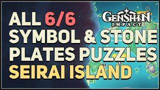 All 6 Pressure Plates Puzzles Seirai Island Genshin Impact [upl. by Somerville323]