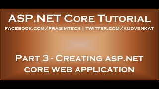 Creating asp net core web application [upl. by Eynahpets252]