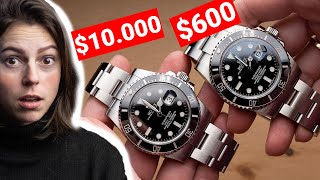 ROLEX REAL vs FAKE Rolex Submariner vs 600 HIGH END Replica  116610LN [upl. by Htiel]