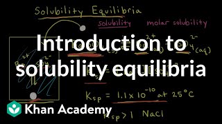 Introduction to solubility equilibria  Equilibrium  AP Chemistry  Khan Academy [upl. by Maris605]