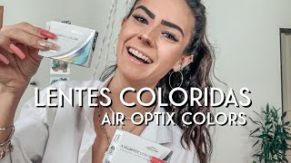 LENTES COLORIDAS  AIR OPTIX COLORS 07 CORES DIFERENTES [upl. by Ragnar]