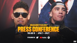 Emanuel Navarrete vs Oscar Valdez  FINAL PRESS CONFERENCE [upl. by Atirehgram]