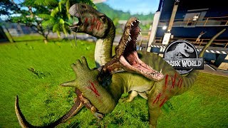 Iguanodon Vs Baryonyx Spinoraptor Suchomimus Spinosaurus  Jurassic World Evolution [upl. by Yziar]