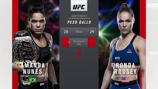 Ronda rousey vs amanda nunes en español [upl. by Ahsii39]