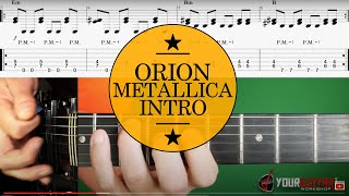 How To Play Orion On Guitar Lesson amp TAB 1 Metallica Tutorial [upl. by Bensen]