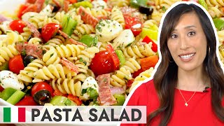 Italian Pasta Salad with Homemade Dressing [upl. by Kancler]