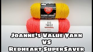 Yarn Review  Big Twist Value Yarn VS Redheart Supersaver  Bagoday Crochet [upl. by Nahtonoj]