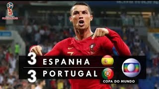 Portugal 3 x 3 Espanha 4K Melhores Momentos  Copa do Mundo 2018 Jogos Históricos 2 [upl. by Ahtanamas]