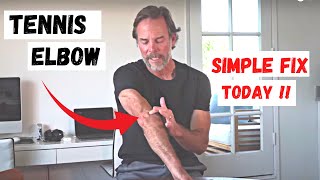 5 Minute Tennis Elbow Fix At Home [upl. by Treiber281]