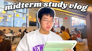 STUDY VLOG College Exam Week Studying for Midterms at NYU [upl. by Tomasine]