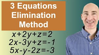 Solving Systems of 3 Equations Elimination [upl. by Calida266]