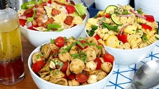 Easy Pasta Salad 3 Delicious Ways [upl. by Marilee161]