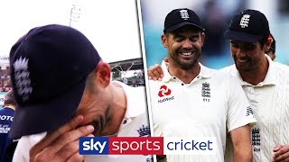 Jimmy Anderson struggles to hold back his tears over Cook retirement [upl. by Yrrac]