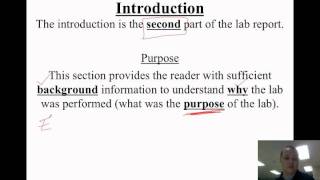 Video 12  How To Write A Lab Report  Introduction [upl. by Adekan]