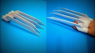 Origami Claws  How to Make Wolverine Paper Claws from XMen DIY  Easy Origami ART by torself [upl. by Survance159]