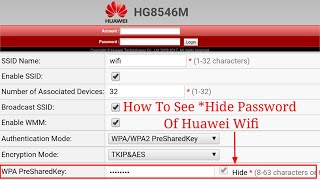 How To See Hide Password Of Huawei Wifi  How To View Hidden Wifi Password  Hidden Wifi Password [upl. by Schinica111]