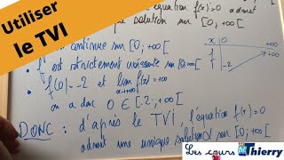 Utiliser le corollaire du théorème des valeurs intermédiaires TVI [upl. by Adnohsirk671]