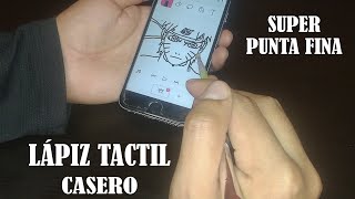 Como hacer un lápiz táctil casero con PUNTA FINA  Materiales reciclables ✔️ 100 compatible [upl. by Cailly]