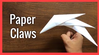 Paper Claws  Origami Tutorial Quick amp Easy [upl. by Alyel14]